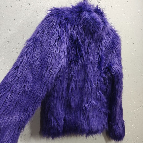 Blackmilk Womens Size 8 Purple FURBULOUS Jacket Festival Rave Halloween Lining - Picture 2 of 9